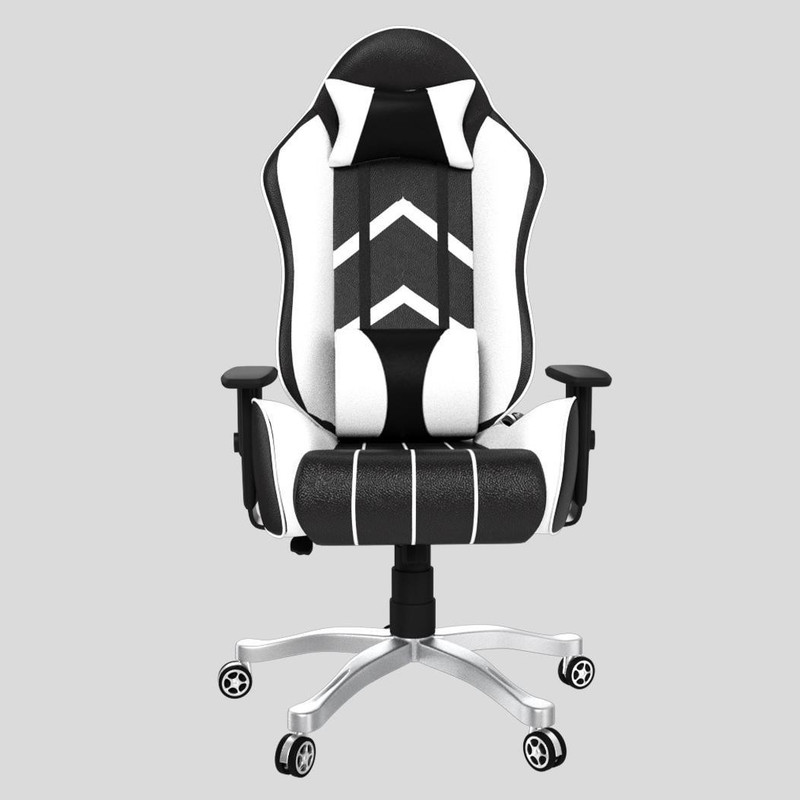 REKART RGC-15 PU + PVC Black Frame, 350mm Metal Base, with Lumbar Support, Angle 90-175 Degree Office and Gaming Chair Gaming Chair(Black)