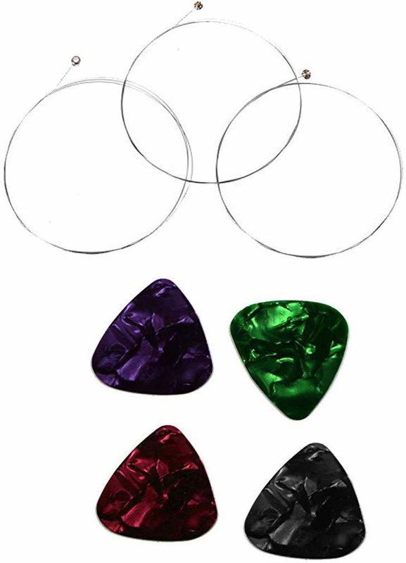 SG MUSICAL Classic SGM-GC14 COMBO OF Guitar Accessories String 1st+2nd+3rd + 4 pcs. Plectrums Guitar String(3 Strings)