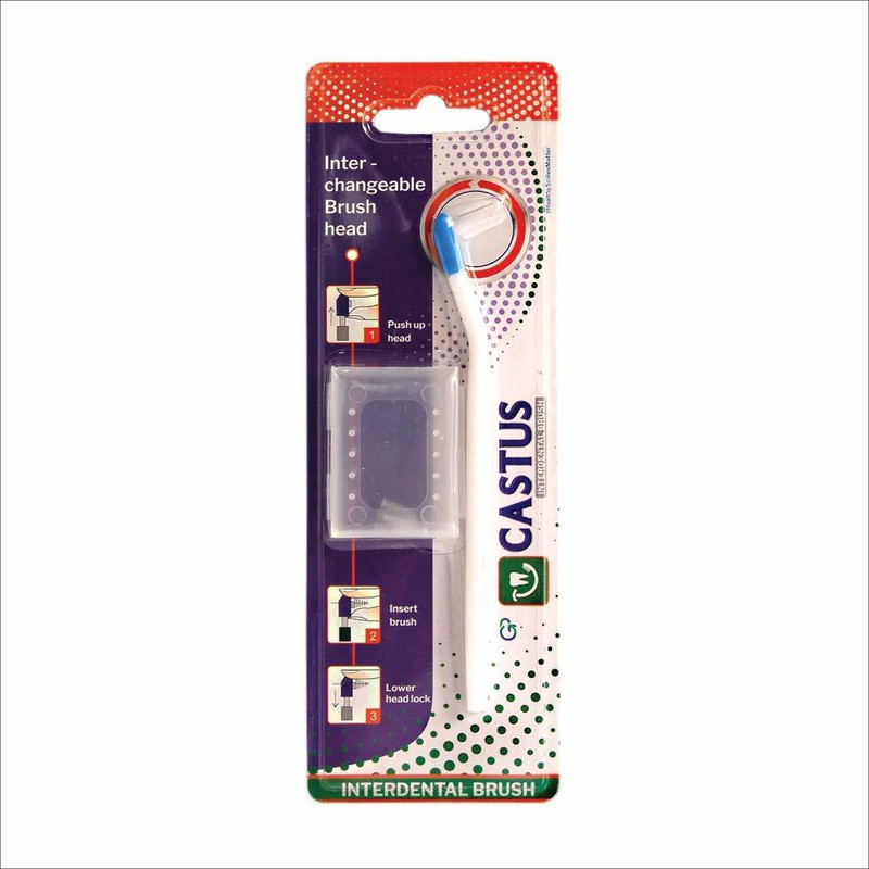 Castus Interdental Brush | Specially Designed Small Bristle Head | Pack of 3 Soft Toothbrush(Pack of 3)
