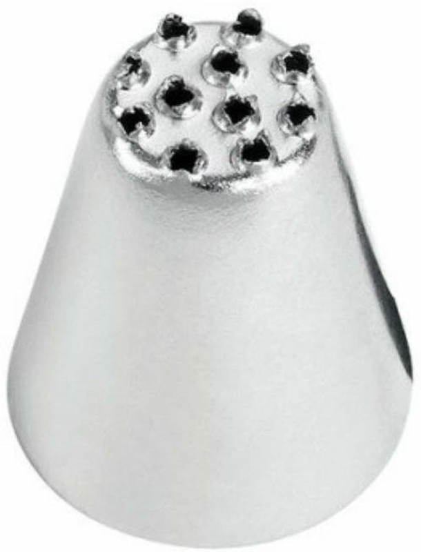 RVENTERPRISES GRASS NOZZLE Silver Plated Round Icing Nozzle(Silver Pack of 1)