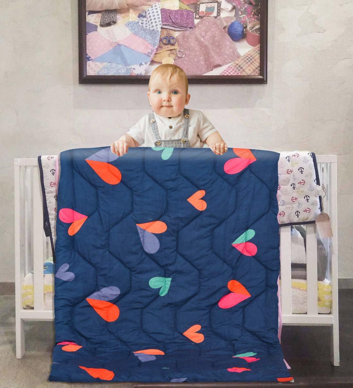 Flipkart SmartBuy Cartoon Crib Crib Baby Blanket for  AC Room(Microfiber, Blue)