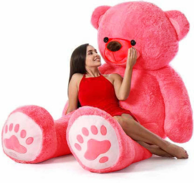 KidsBerry s OFT TOYS Long Soft Lovable hugable Cute small/Giant Big Size Teddy Bear (red 3 FEET ) -90. cm (3 feet red) - 90 cm(Red)