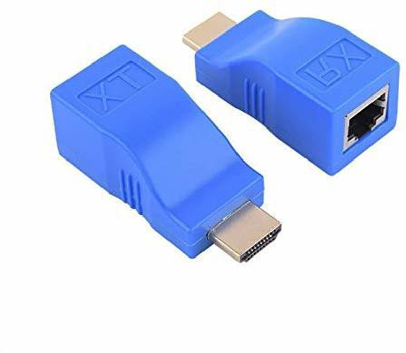VOOCME HDMI to RJ45 60M Extender 1080P HDMI to RJ45 Cable Extender Wireless Ethernet Lan Adapter compatible with Windows(480 Mbps)