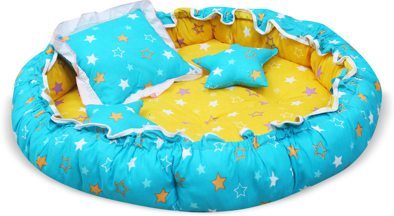 Miss & Chief by Flipkart Baby Reversible Nest | Bed | Bedding Set (0-6 Months) Reversible Crib(Fabric, Yellow)