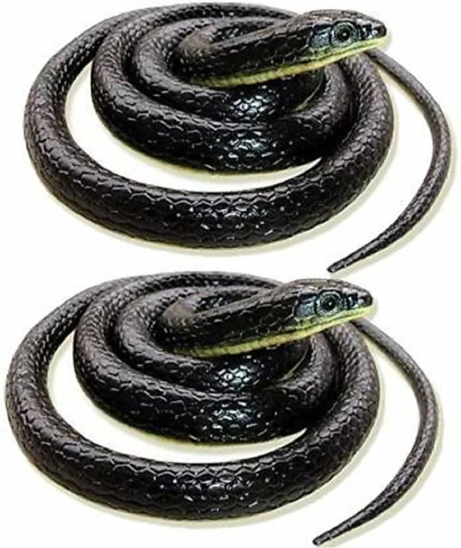 imtion ( pack of 2 Pcs ) 28 inches snakes wild toys rubber snakes prank toy Multi colors, 28-inch) snake animal Snakes Gag Toy