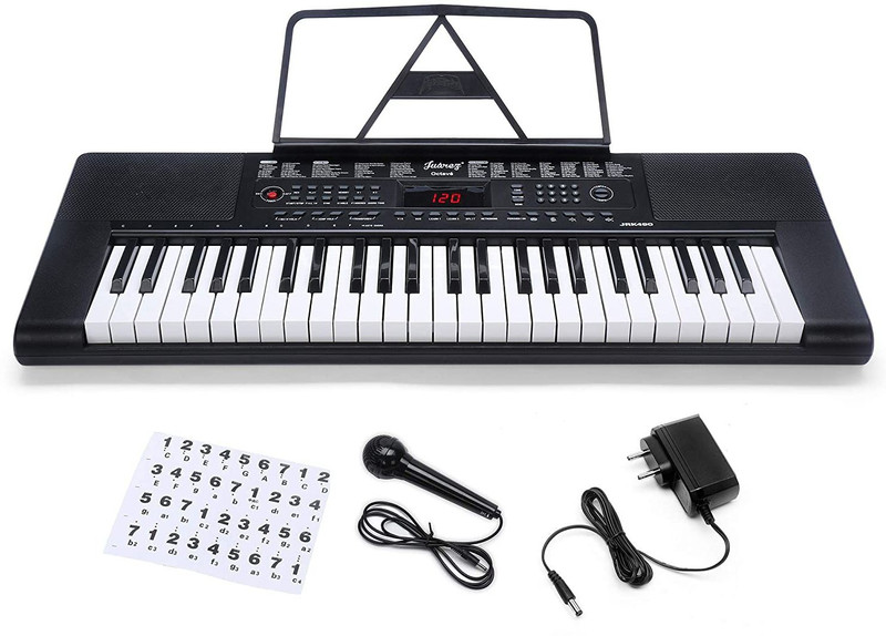 Juarez Octave JRK660 61-Key Electronic Teaching Keyboard Piano with LED Display | Adapter | Key Note Stickers | Mic |Music Sheet Stand | 200 Rhythms | 200 Timbres | 40 Demos | USB Output|8 Percussions Digital Portable Keyboard(61 Keys)