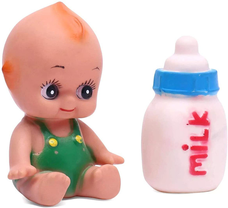 ARNIYAVALA Squeezy Baby with Bottle Premium Quality Non Toxic Baby Squeezy Toys for Playtime and BATHTIME Fun Bath Toy(Multicolor)