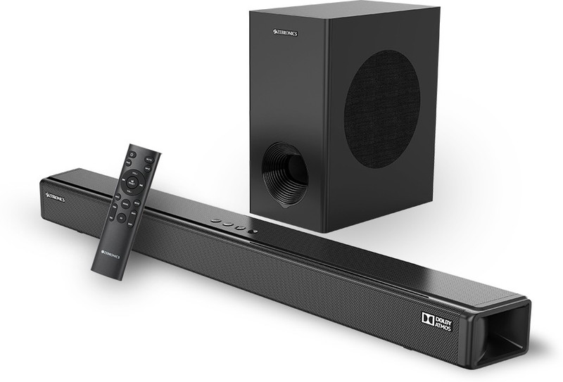 ZEBRONICS BAR 9800 Pro With Wireless Subwoofer 450 W Bluetooth Soundbar(Black, 2.1 Channel)