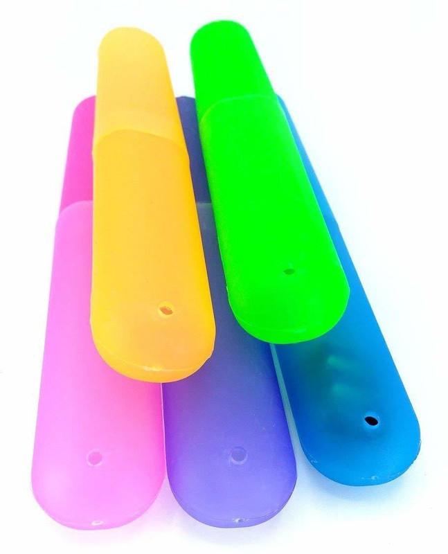 RA 8 Products 5 Toothbrush Case Cover Toothbrush Cover Tube Toothbrush Protector Case Plastic Toothbrush Holder (Multicolor) Toothbrush Case