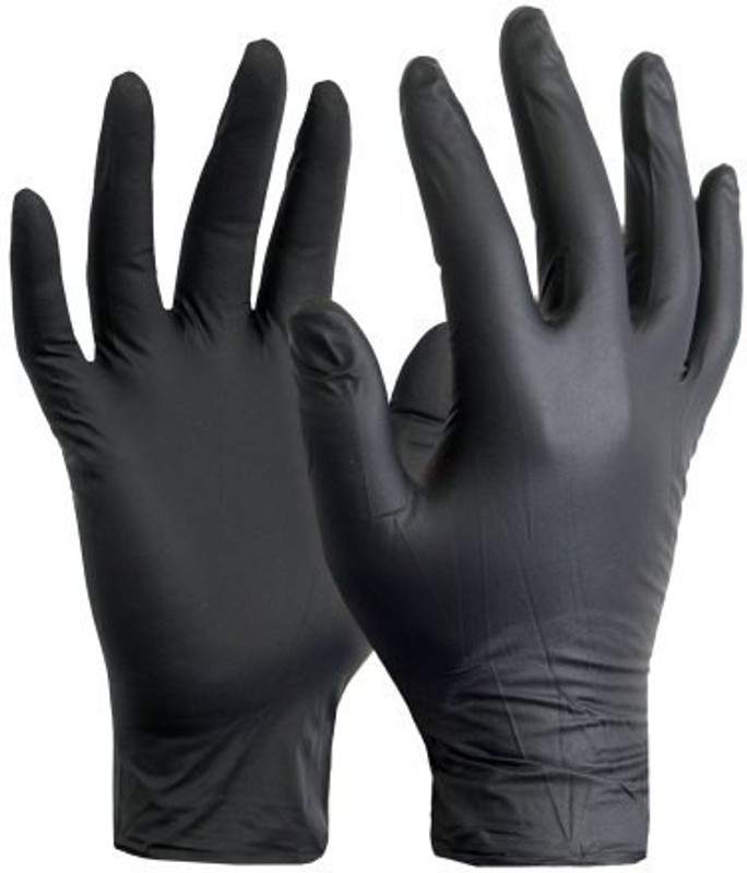 DM India Premium Quality Nitrile Gloves Black Powder Free Nitrile Examination Gloves(Pack of 30)