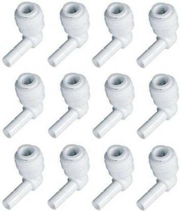 M G Enterprise RO Stem Elbow Connectors 1/4inch used for all type of RO Models push to connect inline filter and Membrane Housing RO uv/UF/TDS WATER filter Solid Filter Cartridge(0.5, Pack of 12)