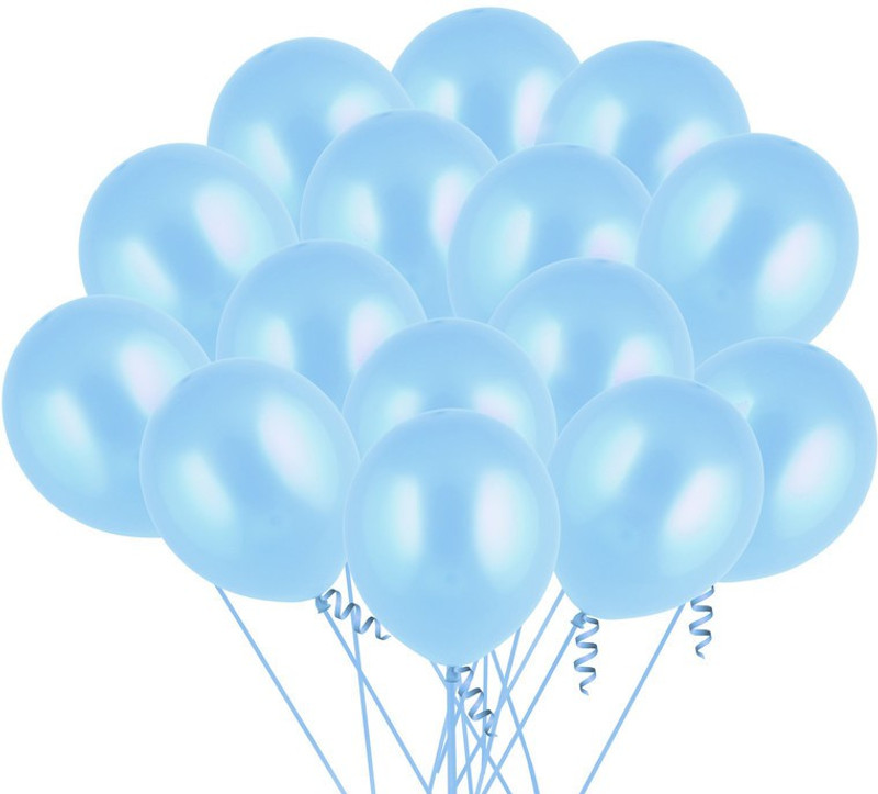 PARTY MIDLINKERZ Solid Balloon_04_N Balloon(Blue, Pack of 100)