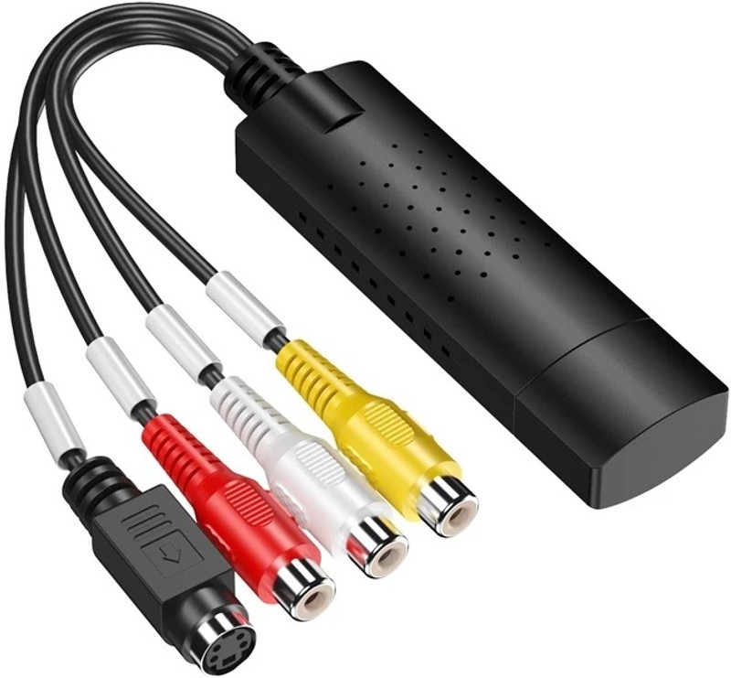 StoreIN  TV-out Cable USB 2.0 Easycap Capture 4 Channel Video TV DVD VHS Audio Capture Adapter Card TV Video DVR For Win7/8/10/XP/Vista.Video and Audio Capturing Device Directly from TV.(Multicolor, For TV)