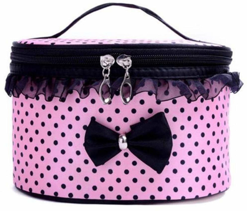 EBOFAB Bow Storage Bag-Cosmetics Organizer/Toiletry Bag Bow Tie Dot Women Multifunction Travel Makeup Case Pouch Toiletry Organizer Cosmetic Bag