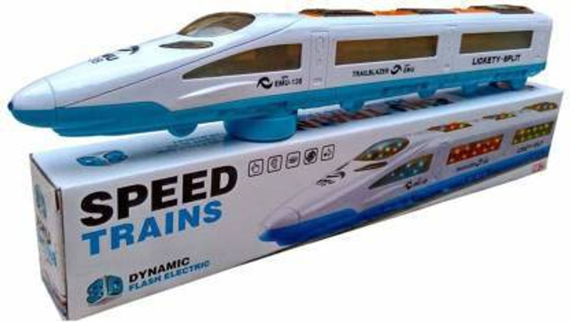 chiku emu dazzling lighting flash electric and musical speed train(Multicolor, Pack of: 1)