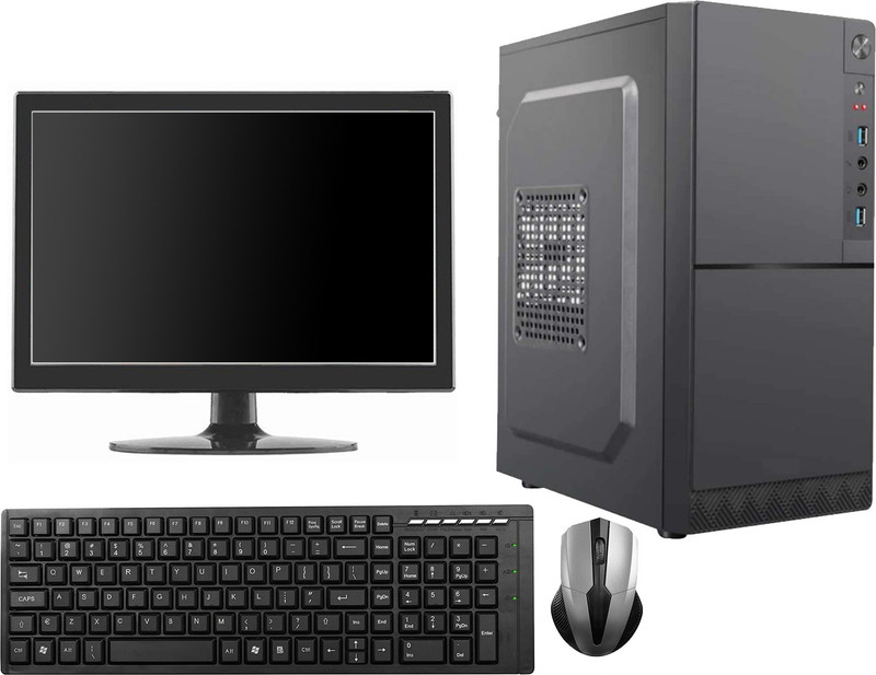 Connect Infotech Low Cost Assemble Desktop Core 2 Duo (4 GB DDR2/500 GB/Windows 7 Professional/15.1 Inch Screen/Core2Due Processor 4GB RAM 500GB HDD 15.4 Inch LED-Low Cost System)(Multicolor)