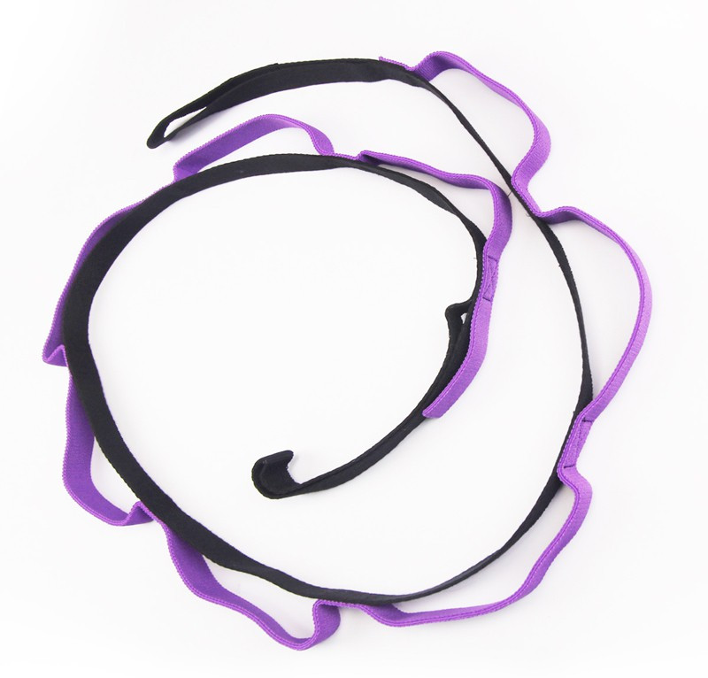 keycraze 8 Loop Yoga Strap Made from Durable Nylon Cotton Yoga Strap(Purple)