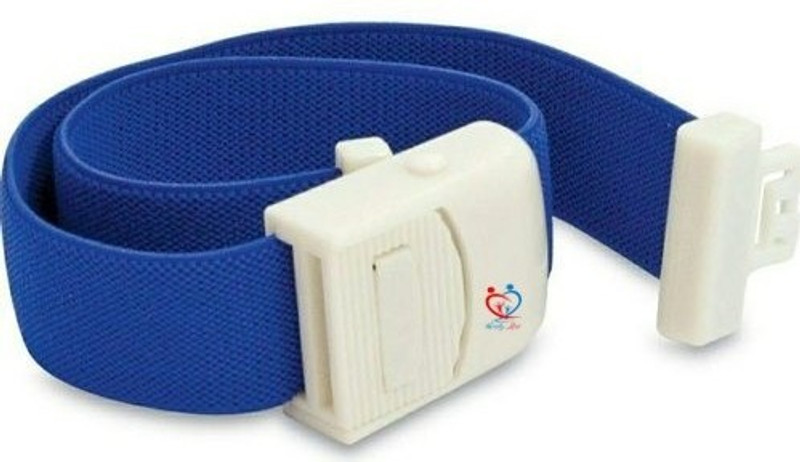 Family Line Arm Tourniquet Elastic Band with Plastic Buckle Blue Color Fitness Band