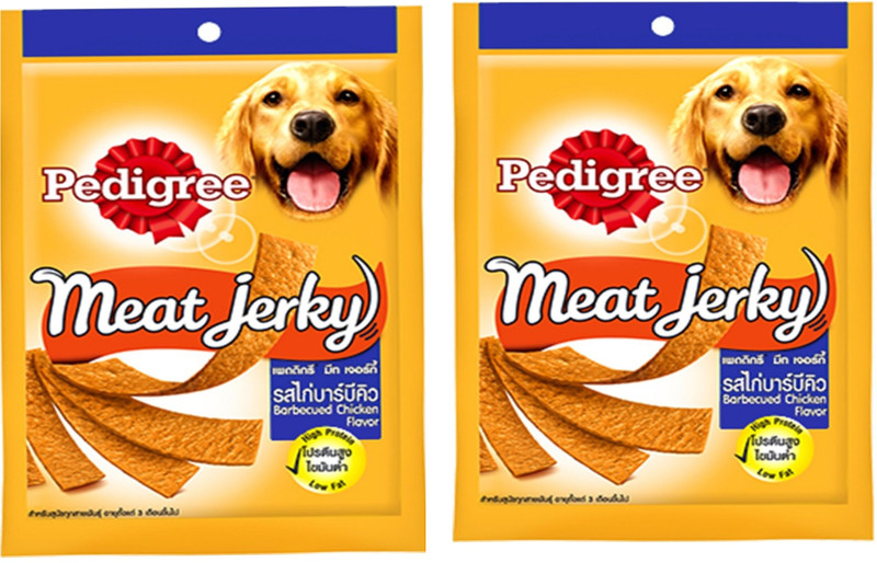 PEDIGREE Pedigree Meat Jerky Stix, Barbecued Chicken Flavour, Pack of 2 (80 gm *2) Barbecue, Chicken Dog Treat(160 g, Pack of 2)