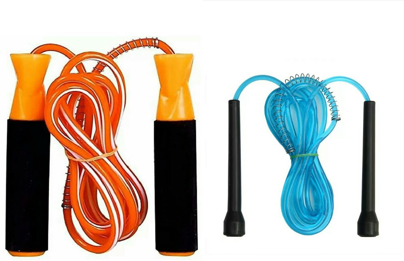 HRS Skipping Rope Ball Bearing and Free style Combo ( Pack of 2) Freestyle Skipping Rope(Orange, Blue, Length: 270 cm)