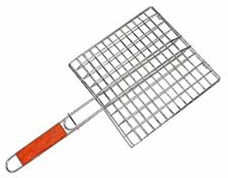 KitchExpo BBQGrillBasket,SingleNon-StickKebabBBQBasketwithHeat with 0 Skewer Gas Grill
