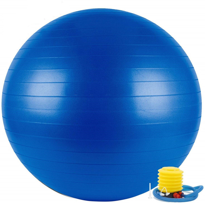 Global Enterprize Exercise Gym Ball 65cm with Pump Exercise Equipment for Home Gym Ball(With Pump)