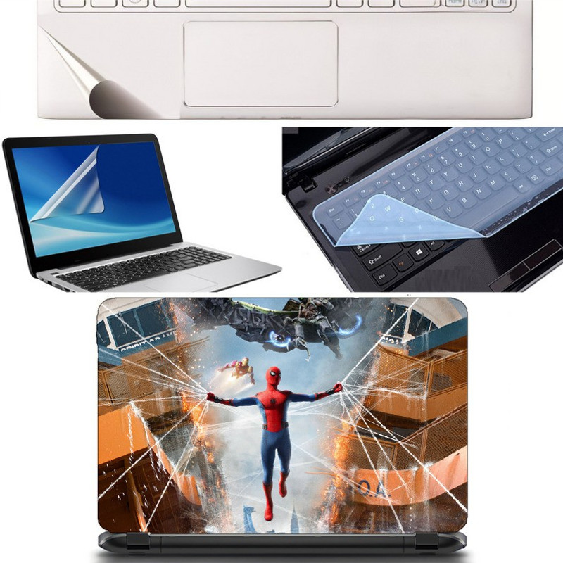 SDM 4in1 Combo of (spider-man home coming them )Laptop Skin with Palmrest Skin, Laptop Screen Guard and Key Guard for All Laptop - Notebook Combo Set Combo Set(Multicolor)