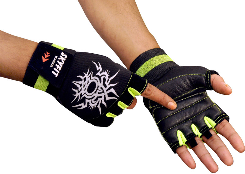 SKYFIT COMBO Of 2 Gym Sports and Workout Gloves For Men And Women Gym & Fitness Gloves(Dark Green)