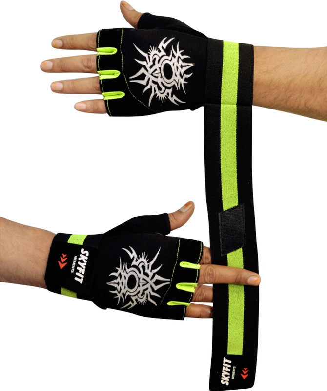 VELLY FIVE Black Gym Sports Gloves Gym & Fitness Gloves(Black)