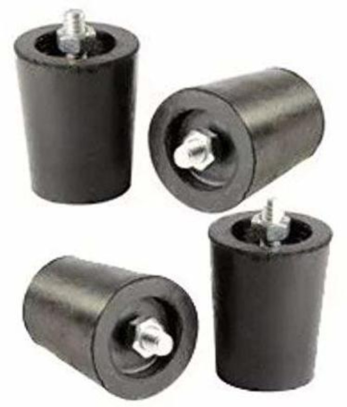 PMW Rubber Legs for LPG Gas Stove - L.P.Gas Stove - Black - Pack of 4 Piece - Heavy - with Screws Gas Cylinder Trolley(Black)