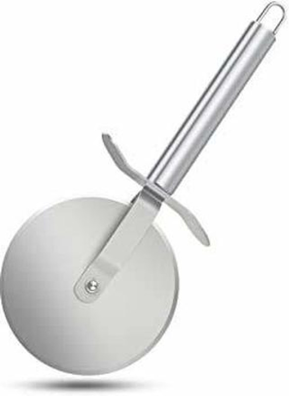 GAFFEL Stainless Steel Pizza Sandwich Burger Brownie Lasagna Flat Bread Cutter, Silver, 23cm Rolling Pizza Cutter(Stainless Steel)