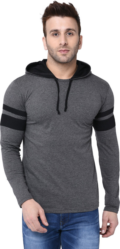 Bi Fashion Color Block Men Round Neck Grey T-Shirt Bi Fashion Color Block Men Round Neck Grey T-Shirt
