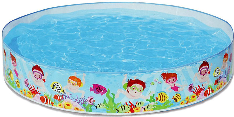 Gyanvi YANVI Swimming Pool for Kids - Toddler and Baby Pool - Snapset Pools for Home Courtyard Summer Swimming Party | Folding Durable Swim Center Bath Tubs Baby Pool | Multi Color (5 Ft)(Multicolor)