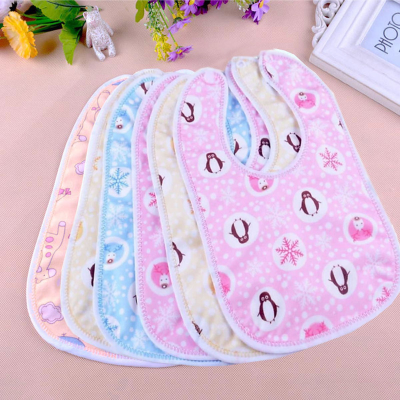FLIPZON Baby Bibs Waterproof Cotton (Pack of 6)(Multicolor)
