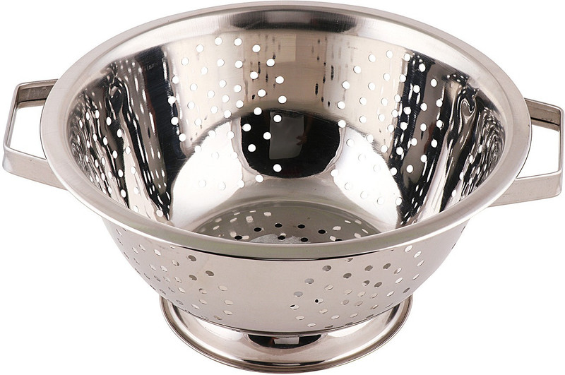 Mohini steels Stainless Steel 5 L Jumbo Colander and Strainer Strainer(Silver Pack of 1)