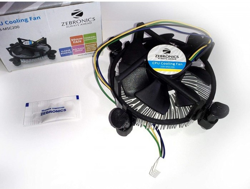 ZEBRONICS MSC 200 Fan with Heat Sinks Processor Cooler(Black)