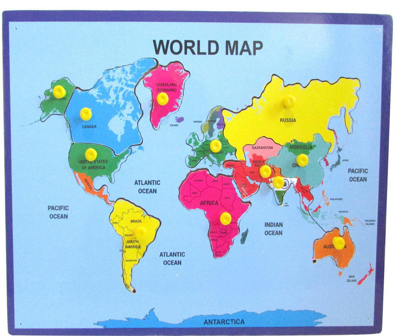 Etsi Bitsi EtsiBitsi India Map Jigsaw Puzzle for kids 12*12 inches(Multicolor)