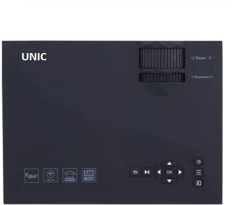 UNIC UC46 1200 lm LED Corded Portable Projector(Black)