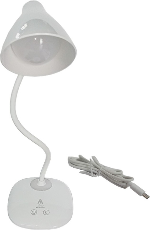 GALLAXY Study Lamp for Desk, Office Desk for Study, Work also with Mobile, Pen Holder with USB Charging Cable also with mini Night Lamp Study Lamp 1 hrs Flood Lamp Emergency Light(White)