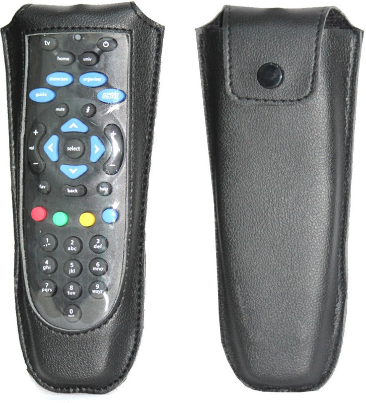 Gizmofreaks Flip Cover for Tata Sky DTH Set Top Box New Body Remote Universal Genuine Remote Controller(Black, Artificial Leather, Pack of: 1)
