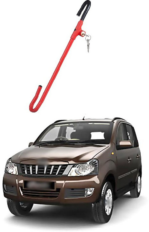 PECUNIA Steering Wheel Brake Pedal Lock Adjustable Universal Anti Theft Security System for Car Truck SUV Van C119 Gear Lock(Stainless Steel)