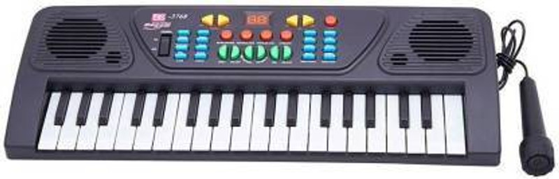 Haulsale BF-430 37 Key Piano Keyboard | DC Power Option, Microphone, Multi-Function-237(Black)