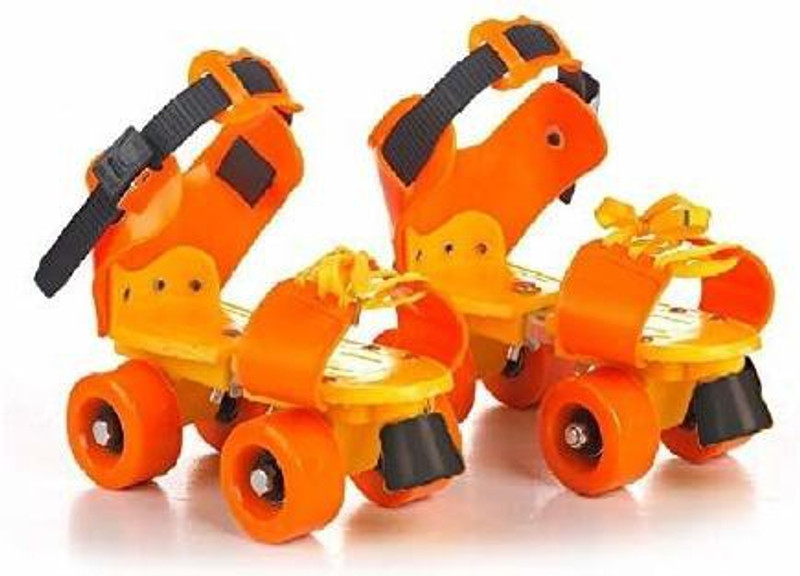 Rexmon Adjustable Size Skating For Kids/Children Quad Roller Adults Size 4 UK - 6 UK(Adjustable, Training, Advanced, Recreational, Intermediate, Beginner, Orange)