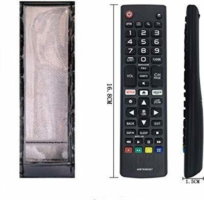 THE HARSH ENTERPRISES Pouch for LG genuine TV Remote Compatible with LG SMART LED/LCD TV(Black, Plastic, Pack of: 1)