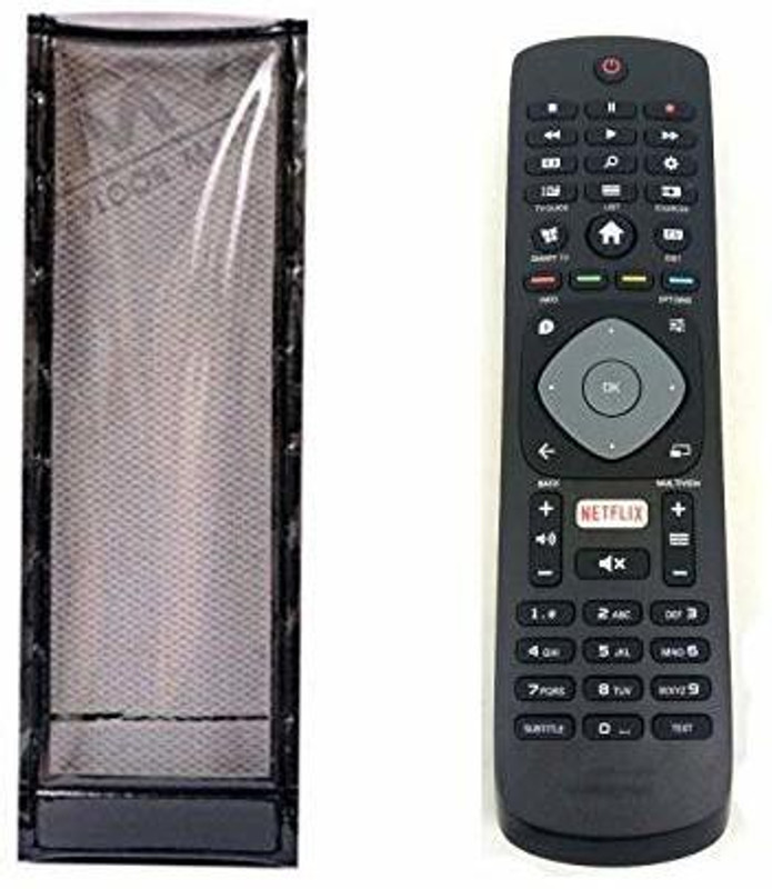 LUNAGARIYA Flip Cover for Protective Cover Compatible with Settop Box and Smart led/LCD Remote Control(Black, Pack of: 1)