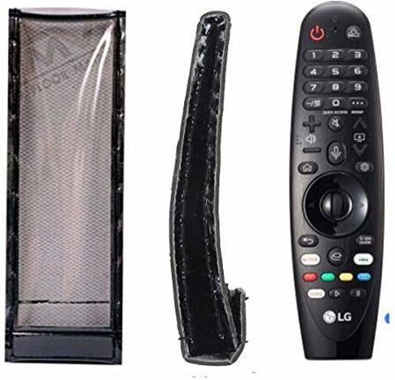 LUNAGARIYA Flip Cover for Protective Cover Compatible with LG Universal LED/LCD/Plasma Tv Remote(Black, Artificial Leather, Pack of: 1)