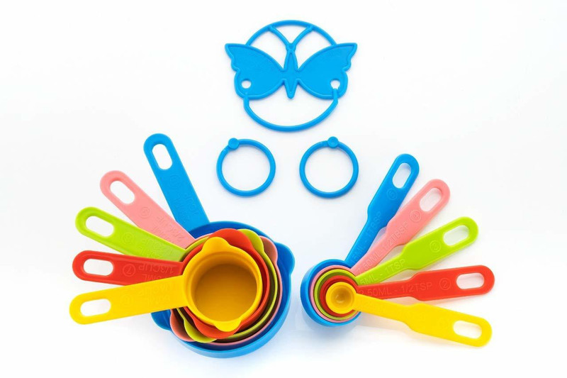 Stonic 10 Pcs Color Mesuring Cups and Spoon Set Measuring Cup Set Measuring Cup Set(250 ml, 80 ml, 60 ml, 30 ml, 15 ml, 7.5 ml, 5 ml, 2.25 ml, 1.25 ml)