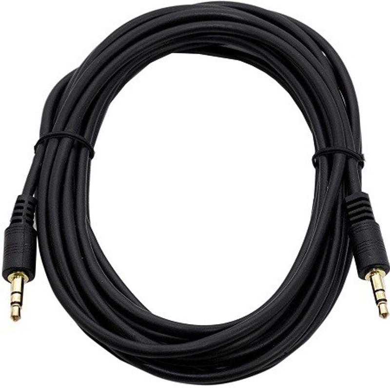 JAMUS TV-out Cable 3 Meter 3.5mm Stereo To 3.5mm Stereo Aux Cable For Speakers,mobile,laptops,home Theaters,amplifiers,mic, Stereo 3 m AUX Cable (Compatible with Mobile, Laptop, Tablet, Mp3, Gaming Device, Black, One Cable)(Black, For TV, 3 m)