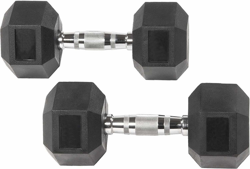 COCKATOO RUBBER HEX DUMBBELLS 4 KG Fixed Weight Dumbbell(4 kg)