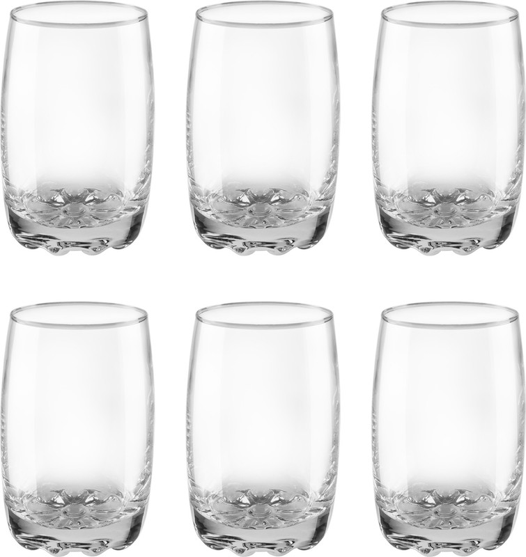 TREO (Pack of 6) Lyon Glass Set of 6, 265 ml Glass Set Water/Juice Glass(265 ml, Glass, Clear)